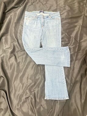 Levi's Iconic 518 Vintage Y2K Superlow Light Blue Bootcut Women's Jeans Size 15